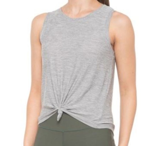 Kyodan Tops - Tie-Front Moss Jersey Tank Top